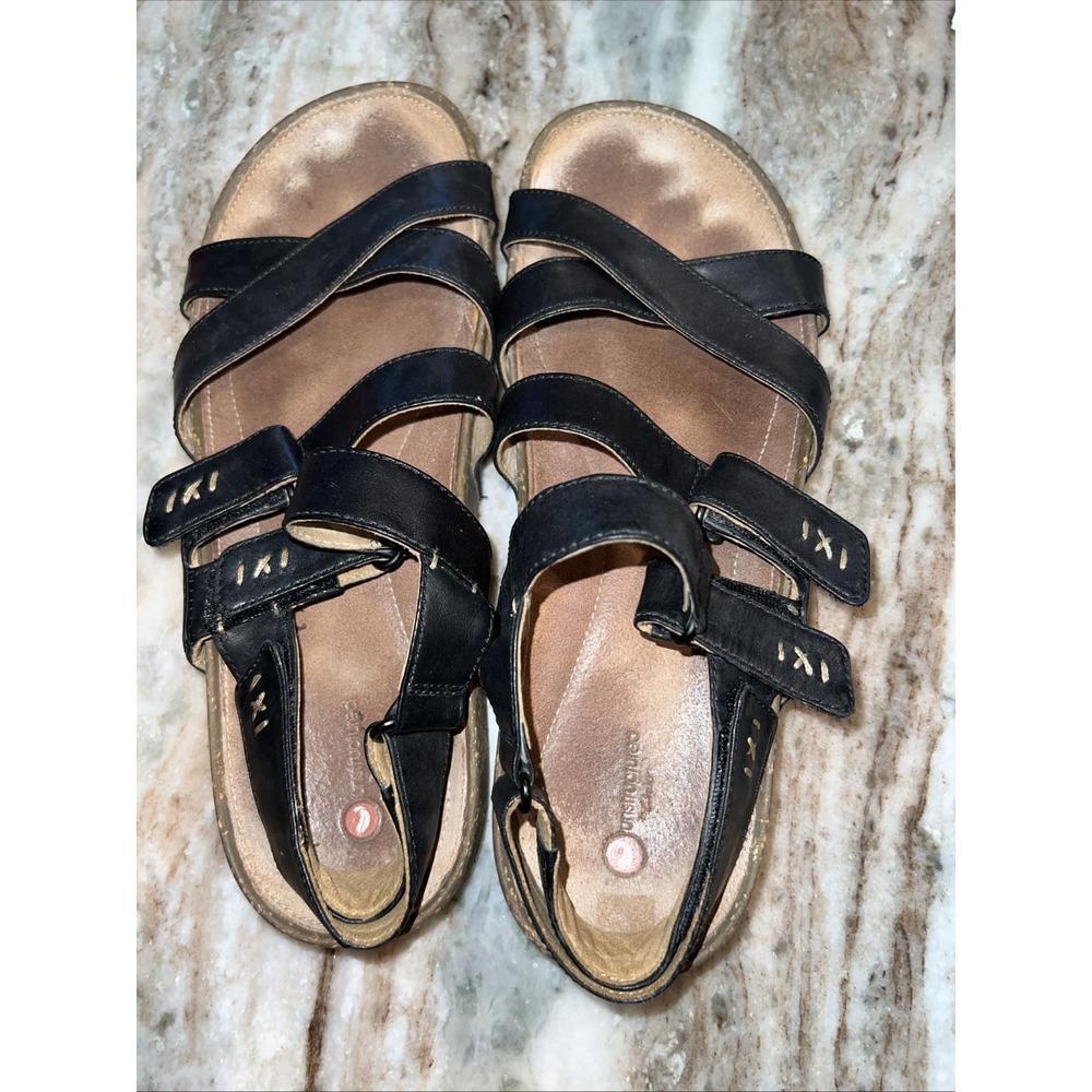 Clarks Unstructured Women's Size 10 Black Leather Rosilla Gladiator Sandals